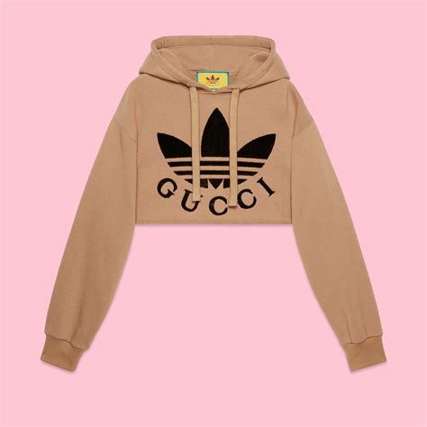 gucci adidas cropped hoodie|Gucci Sweatshirts & Hoodies for Women .